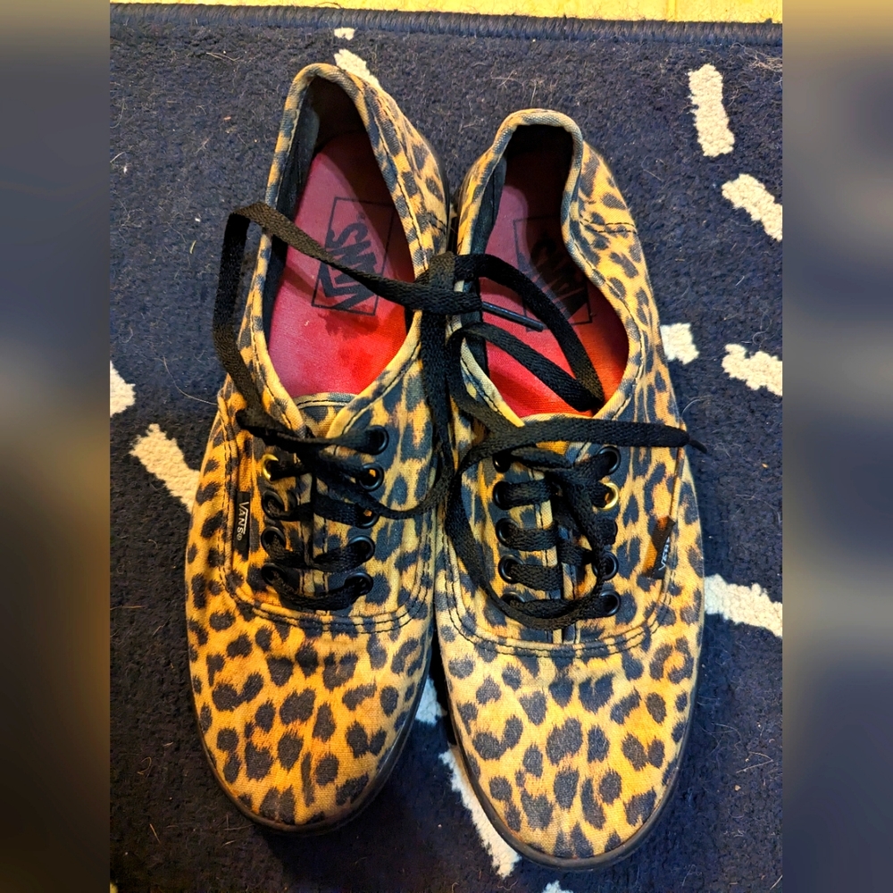 Vans men's leopard print size 7.5 sneakers